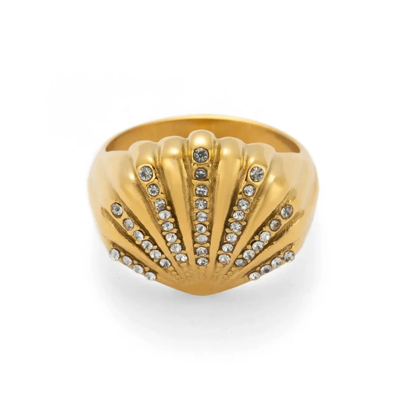 Bague Coquillage Strass