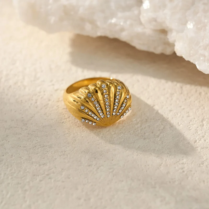 Bague Coquillage Strass