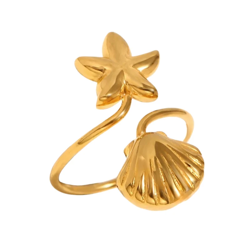 Bague Double Coquillage