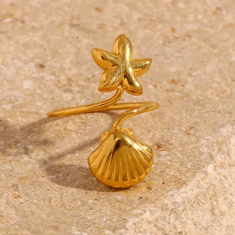 Bague Double Coquillage