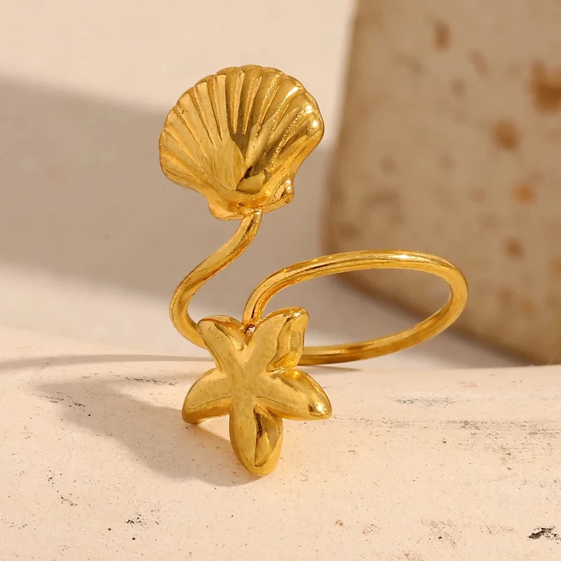 Bague Double Coquillage