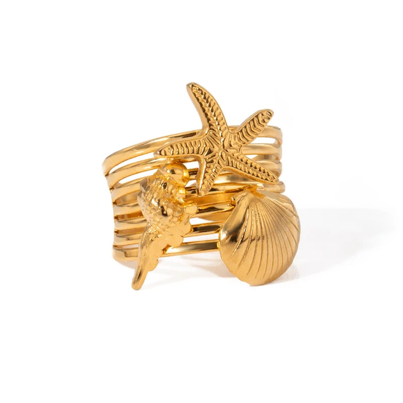 Bague Triple Coquillage