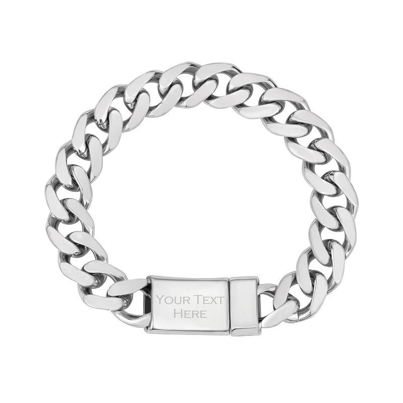 Bracelet à maillons cubains de 13 mm