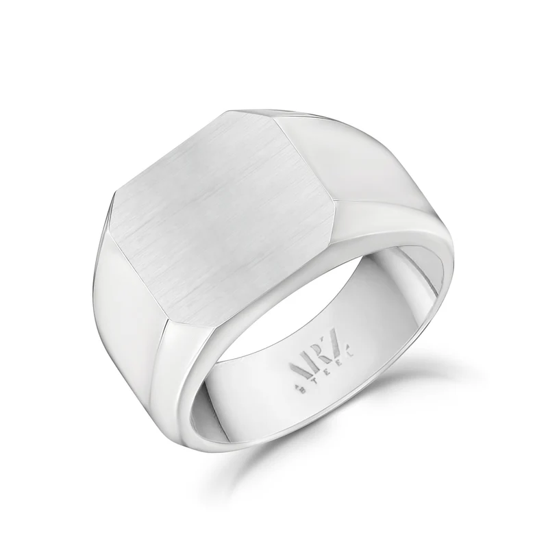 Bague Signet Matte & Brillant
