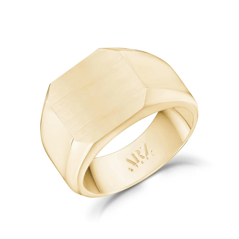 Bague Signet Matte & Brillant