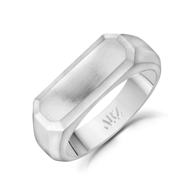 Bague Signet Rectangle Matte