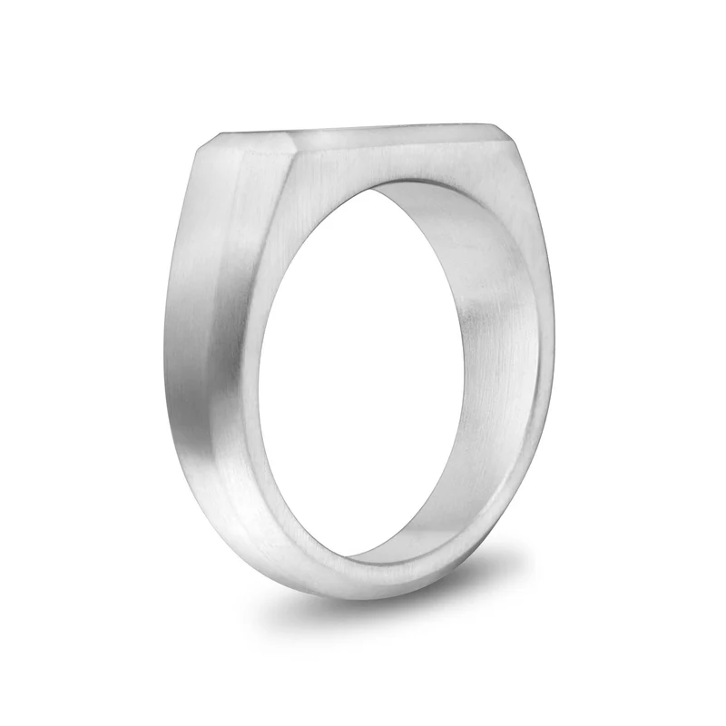 Bague Signet Rectangle Matte