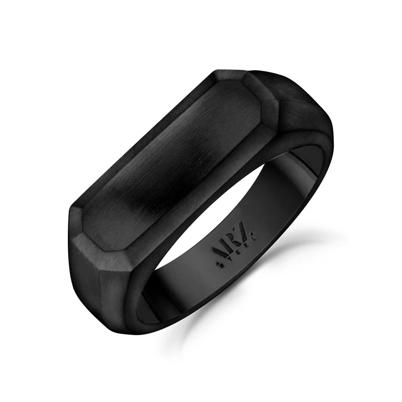 Bague Signet Rectangle Matte