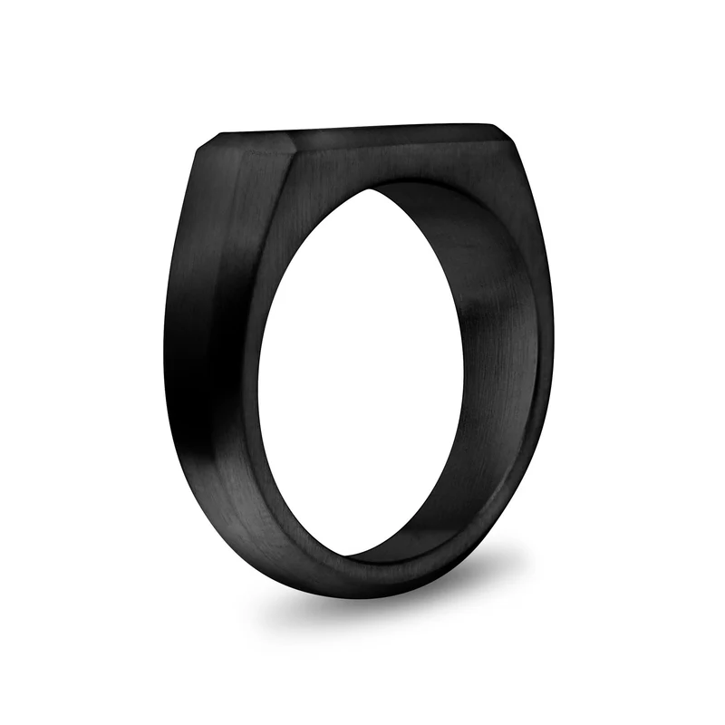 Bague Signet Rectangle Matte
