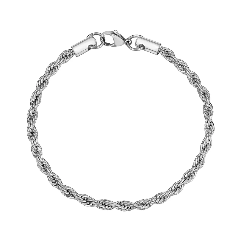 Bracelet en chaîne de corde de 4 mm
