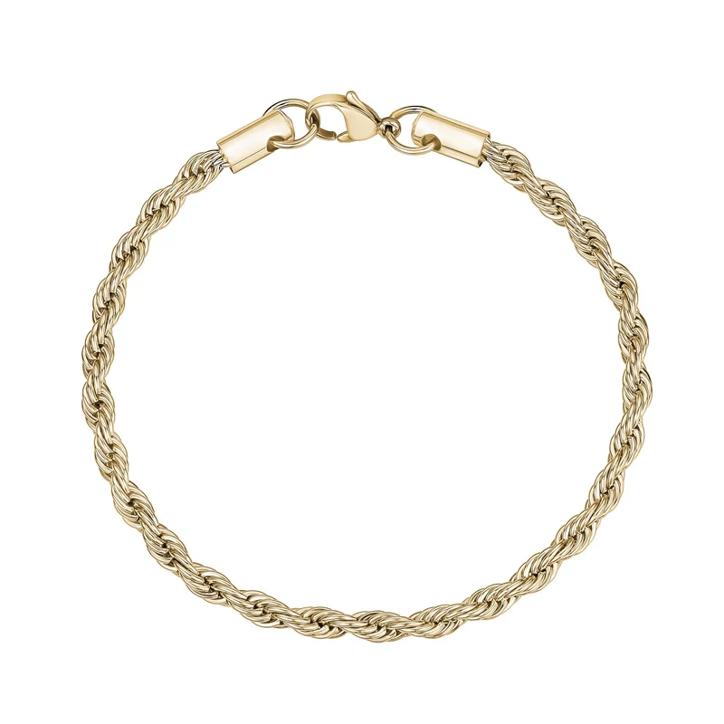 Bracelet en chaîne de corde de 4 mm