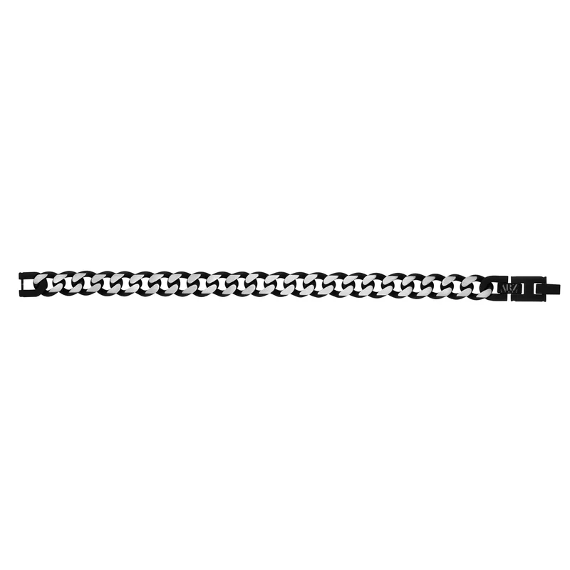 Bracelet à maillons cubains 11 mm, deux tons