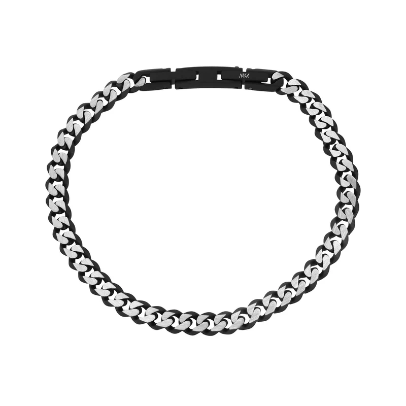 Bracelet à maillons cubains de 5 mm, deux tons