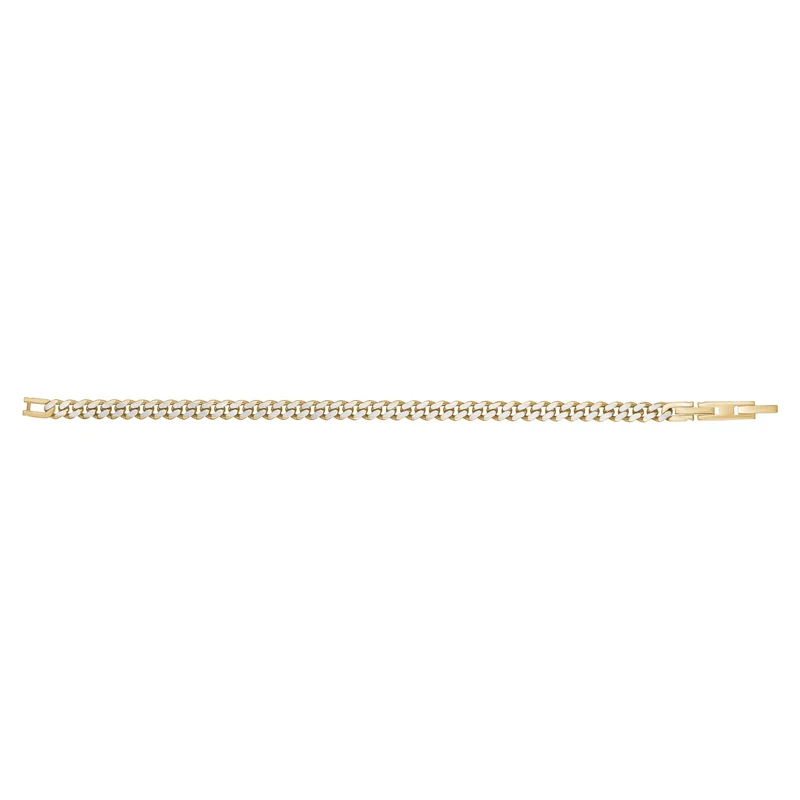 Bracelet à maillons cubains de 5 mm, deux tons