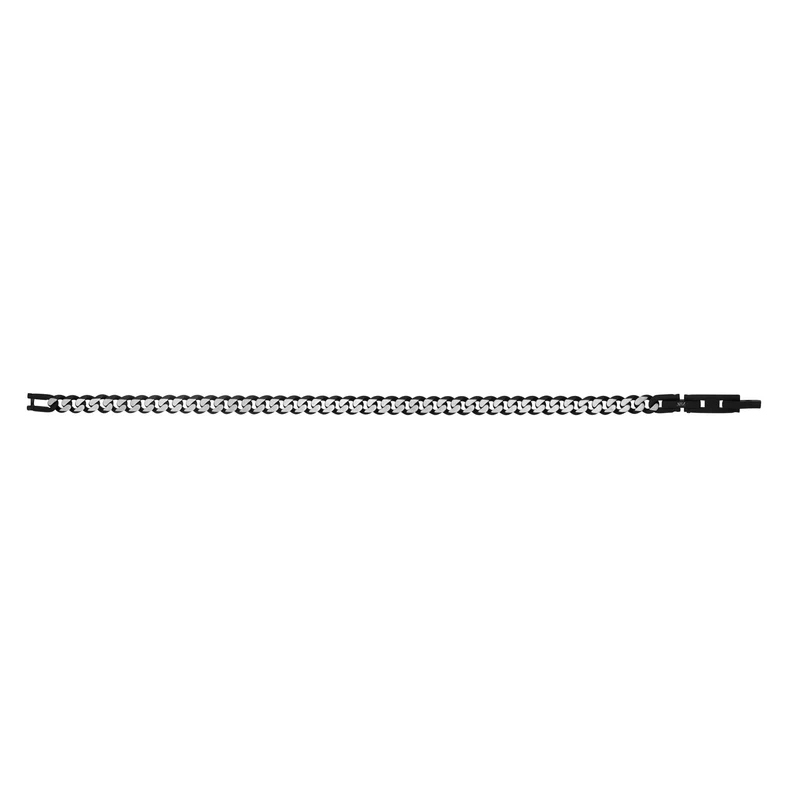 Bracelet à maillons cubains de 5 mm, deux tons