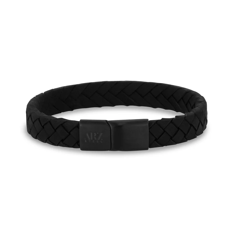 Bracelet plat en cuir de 10 mm