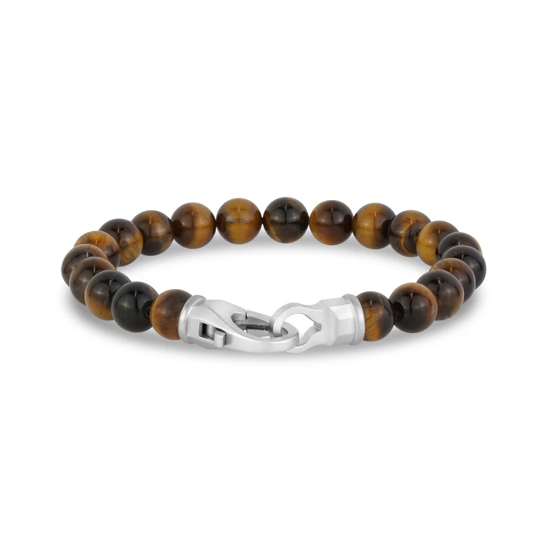 Bracelet de perles à fermoir mat 8 mm