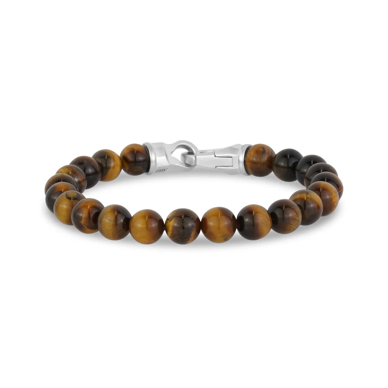 Bracelet de perles à fermoir mat 8 mm