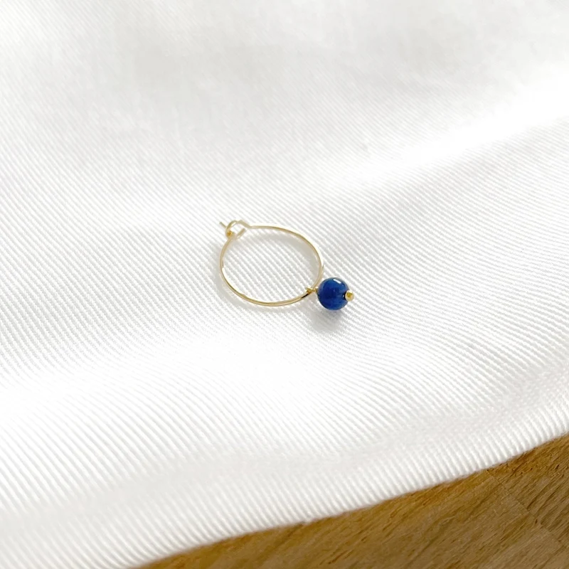Mono boucle "Lucy" Sodalite plaqué or