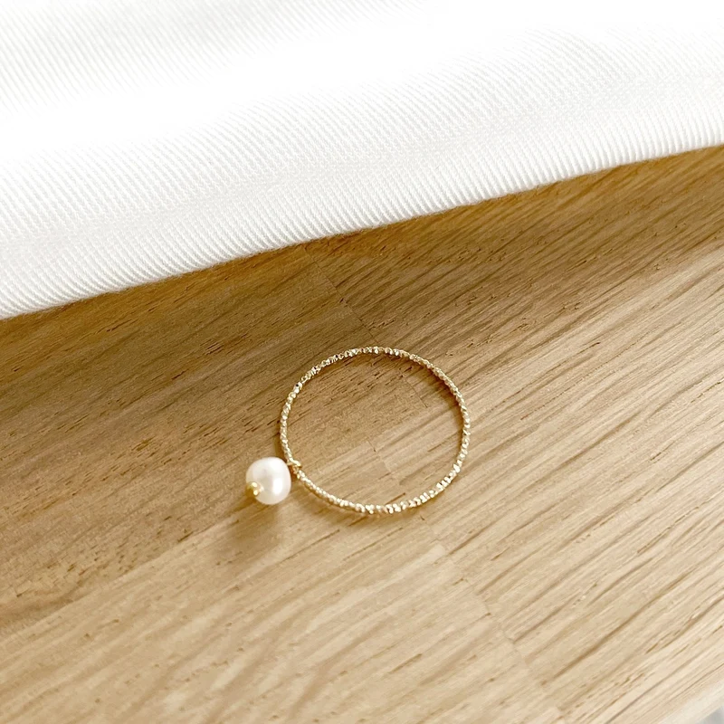 Bague "Edna" plaqué or