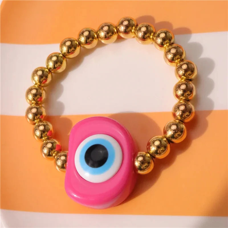 Bracelet Perle Or Œil