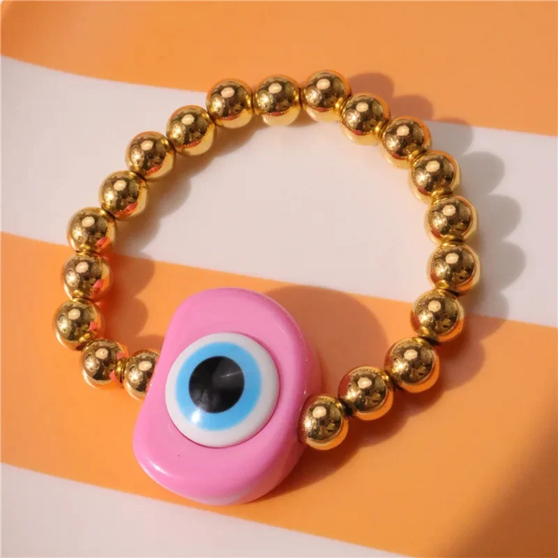 Bracelet Perle Or Œil