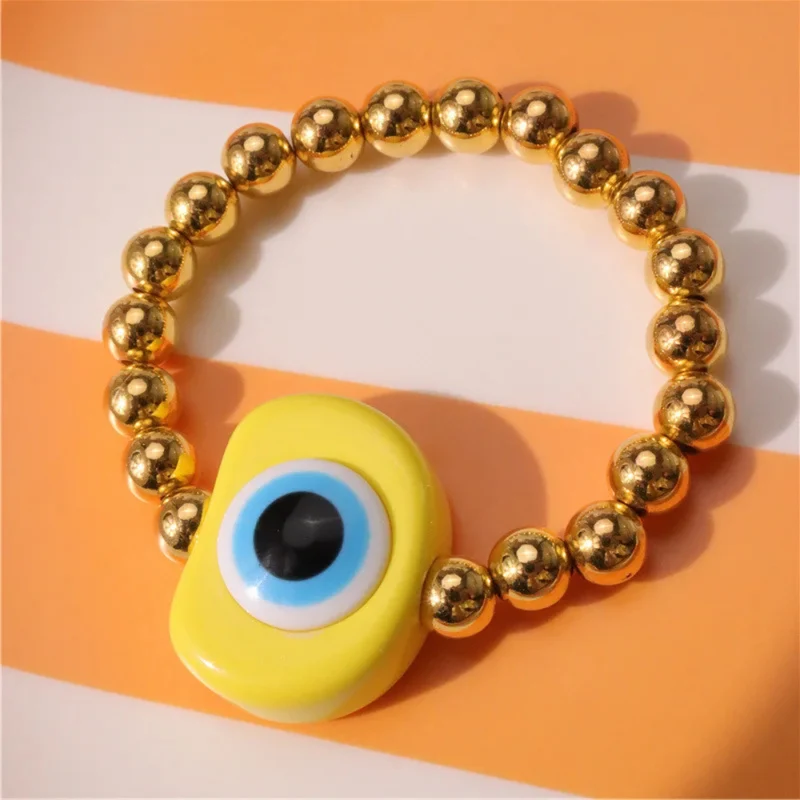 Bracelet Perle Or Œil