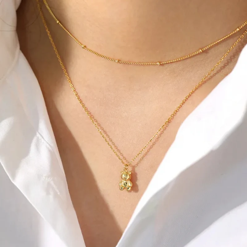 Collier Ourson Acier Inoxydable