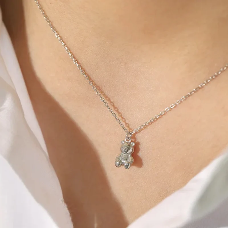 Collier Ourson Acier Inoxydable