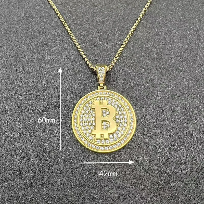 Collier Bitcoin Brillant