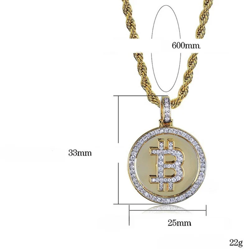Collier Bitcoin Strass