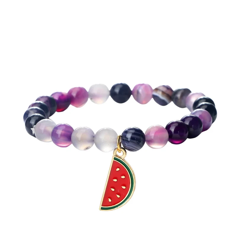 Bracelet Perles Pastèque