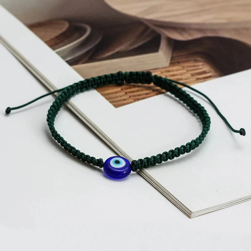 Bracelet Œil Cordon Vert