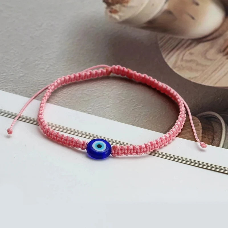 Bracelet Œil Cordon Rose
