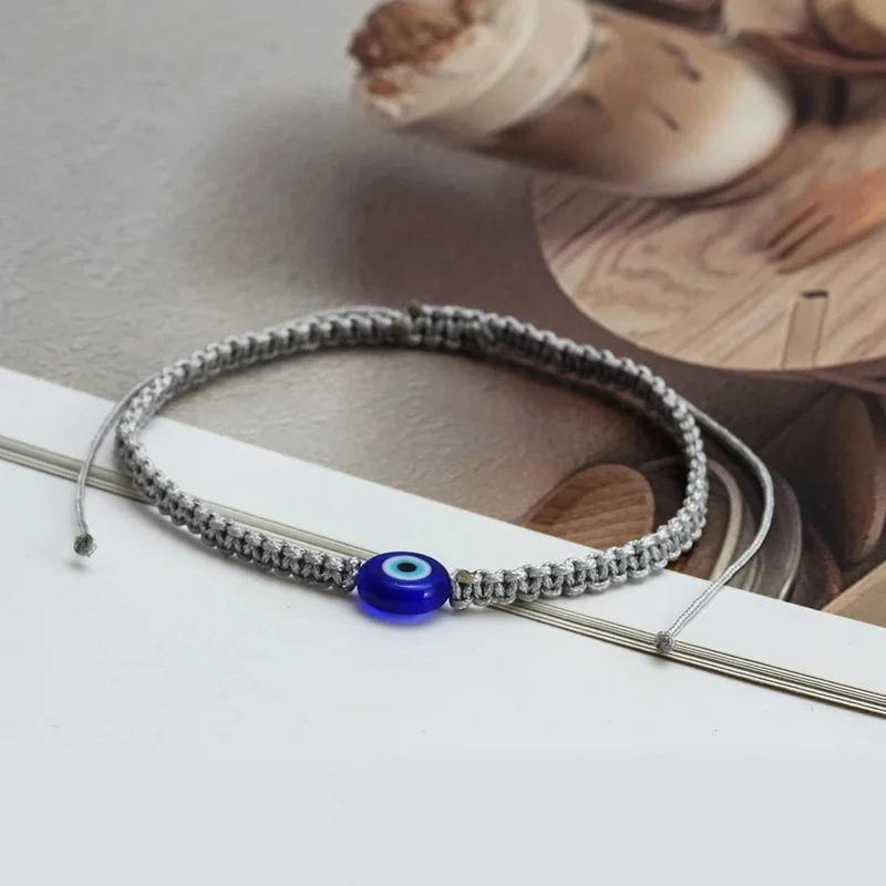Bracelet Œil Cordon Gris