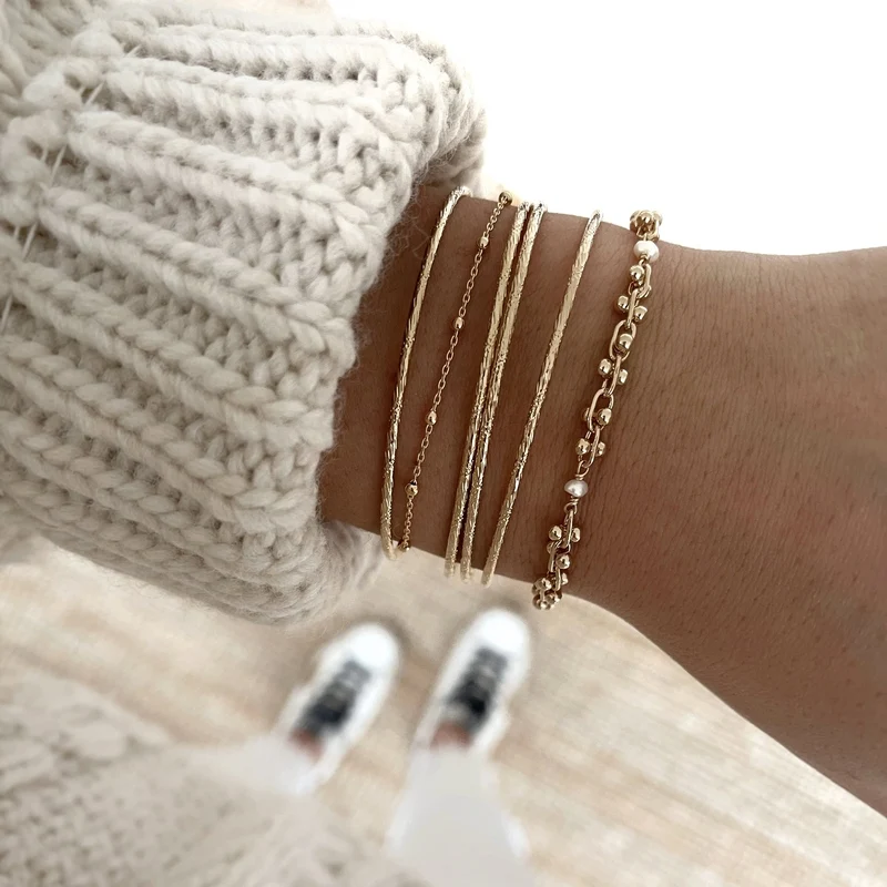 Bracelet "boules" plaqué or