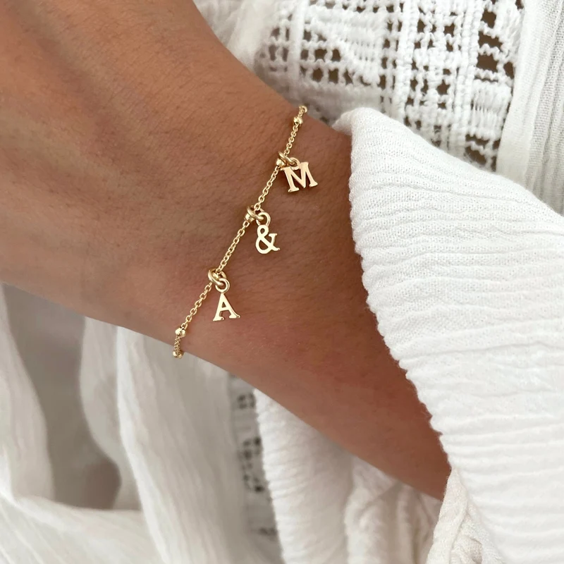 Bracelet "Initial" plaqué or