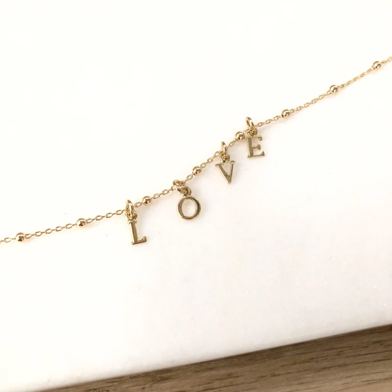 Bracelet "Initial" plaqué or