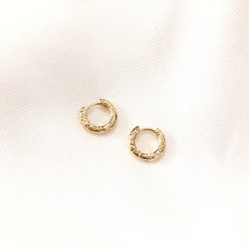 Mini créoles "Erza" 11mm plaqué or