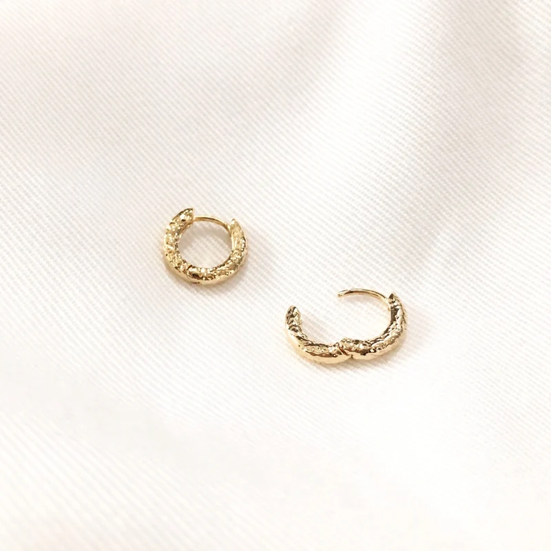 Mini créoles "Erza" 11mm plaqué or