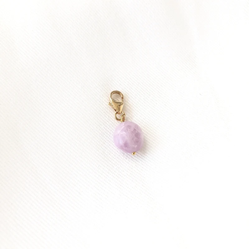 Charm "Kunzite" plaqué or