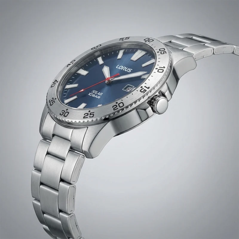 Lorus Solar Montre Homme À Cadran Bleu RX341AX9