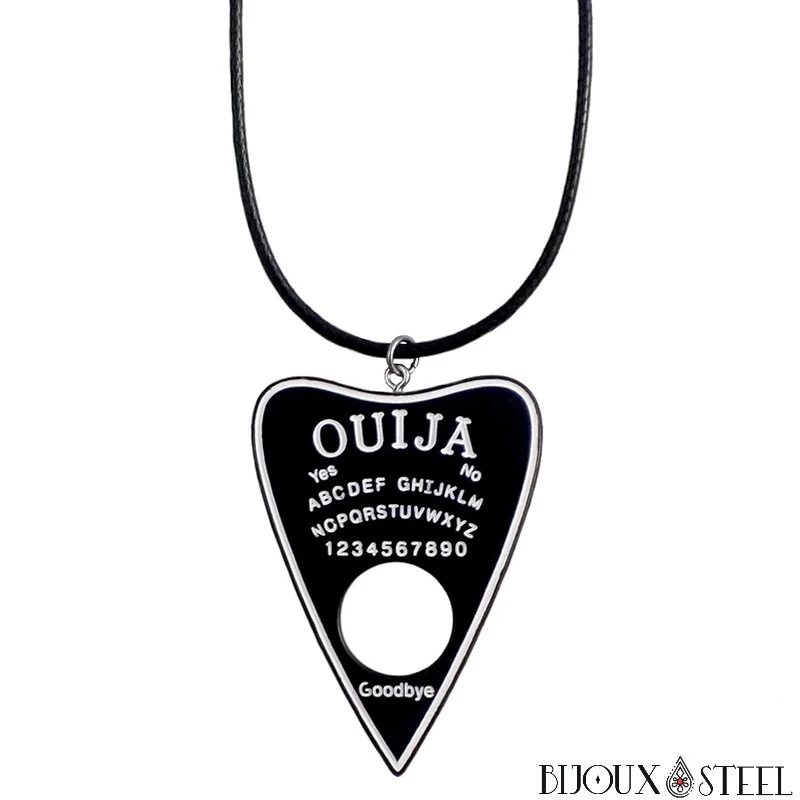 Collier à pendentif goutte et planche de ouija