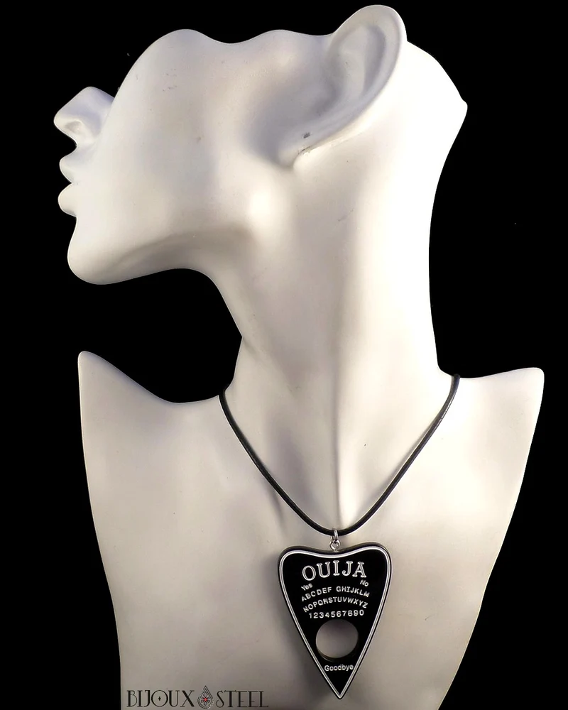 Collier à pendentif goutte et planche de ouija