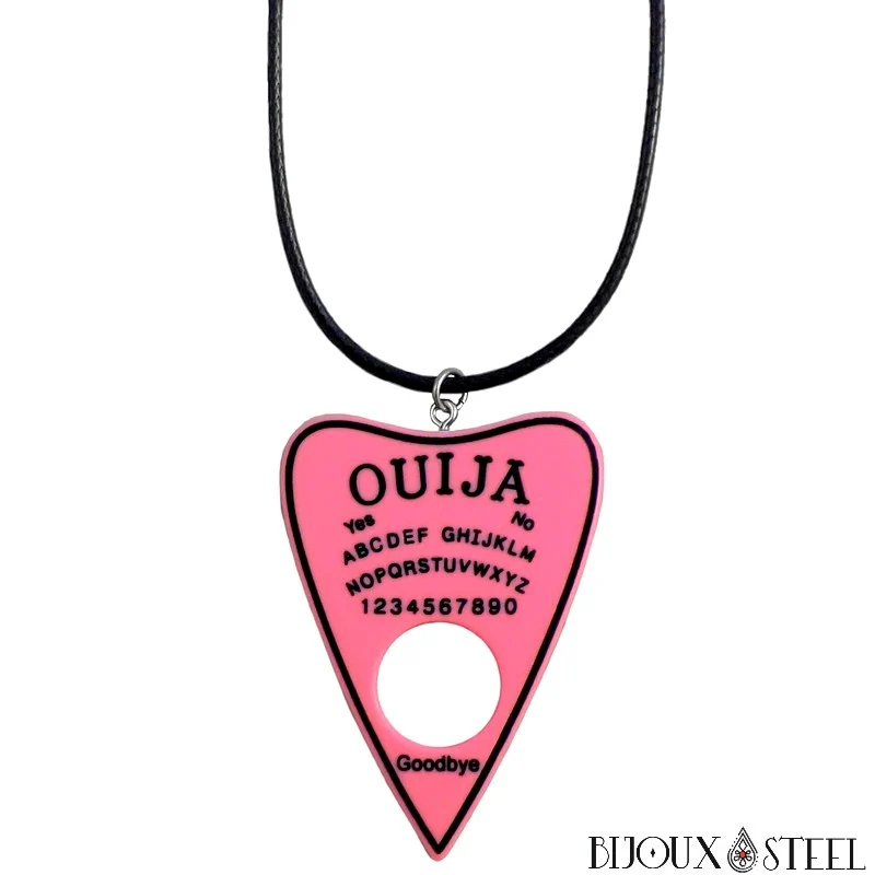 Collier à pendentif goutte et planche de ouija