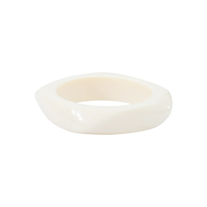 Bracelet jonc Nami en acétate crême