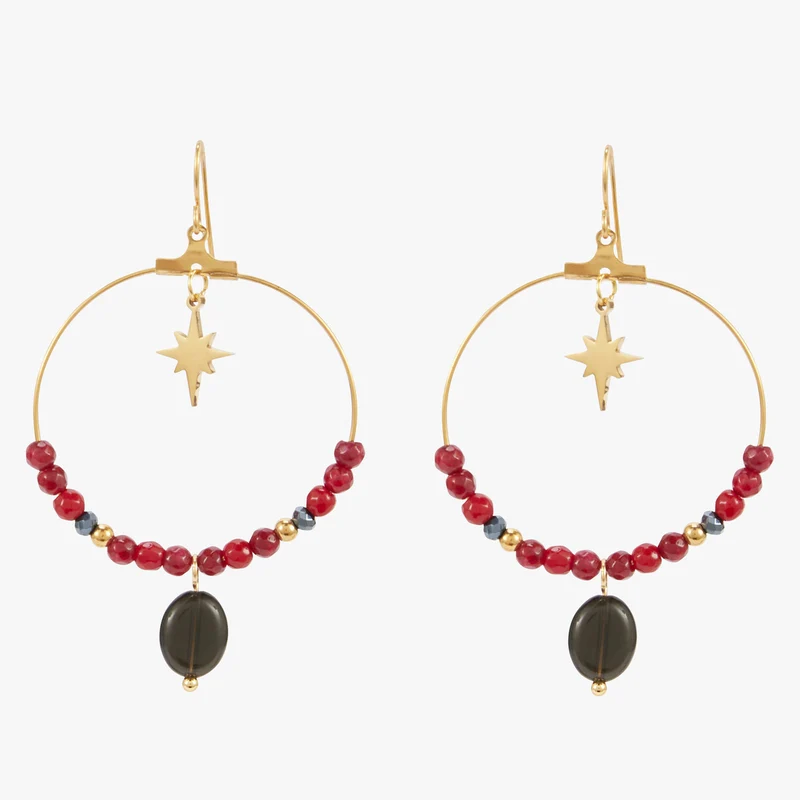 Boucles d'oreilles crochets en acier inoxydable