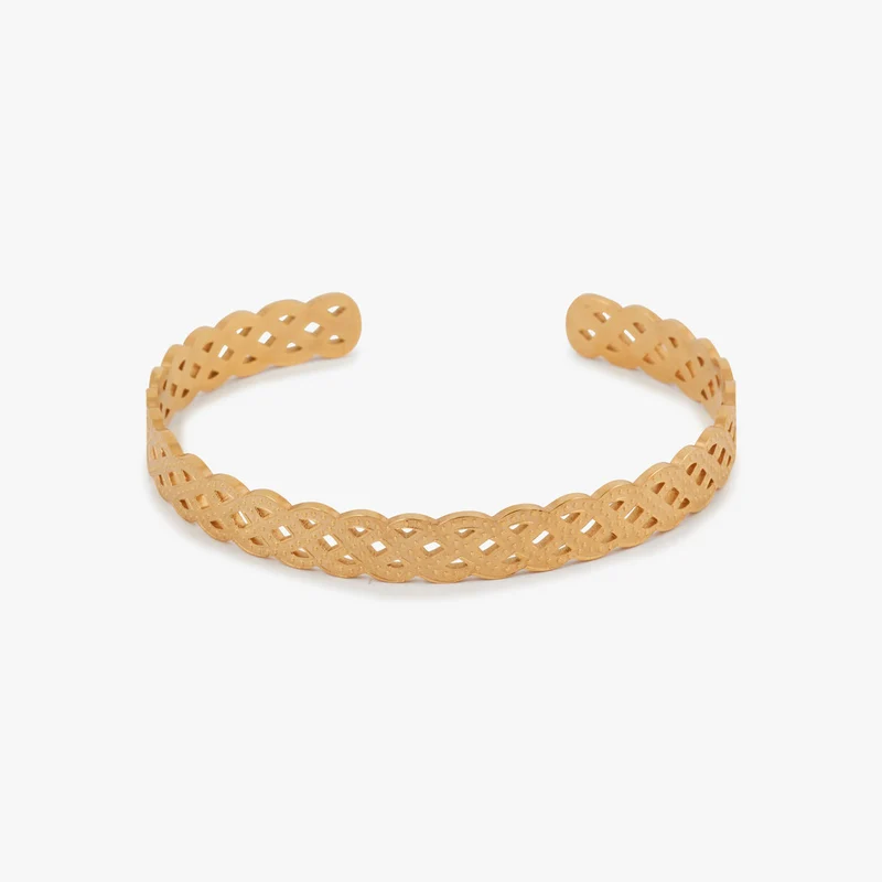 Bracelet manchette en acier inoxydable