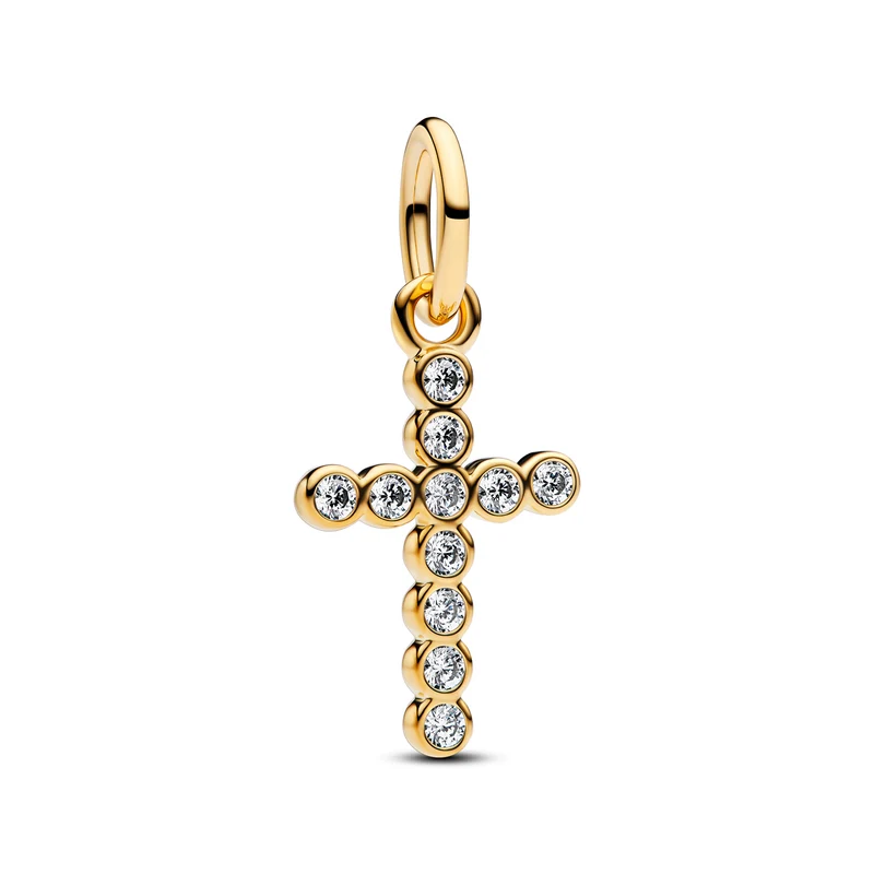 Pandora Moments Gold Plated Cross Charm 764063C01