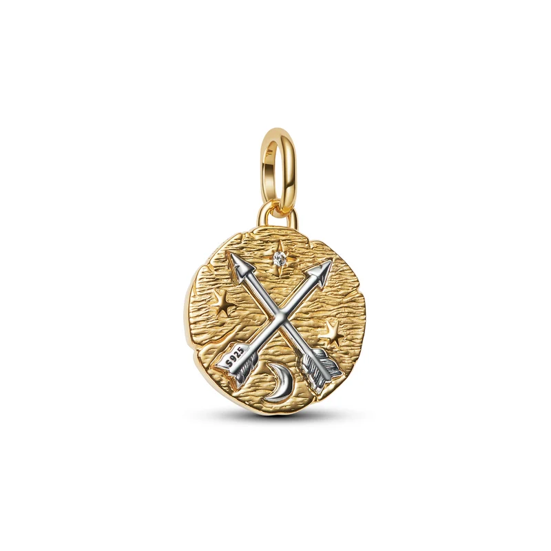 Pandora ME Gold Plated Arrows Coin Charm 764081C01